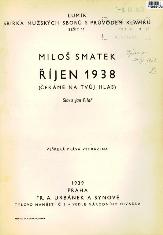 Říjen 1938