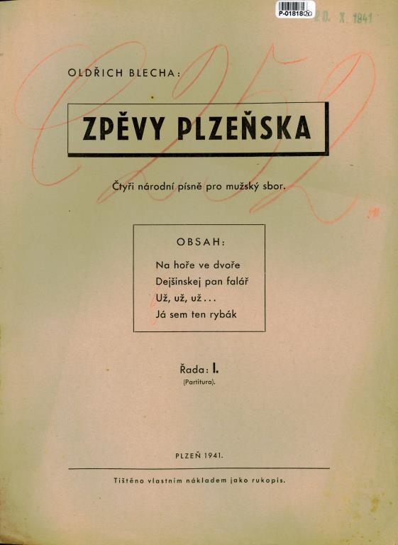 Zpěvy Plzeňska - řada I.