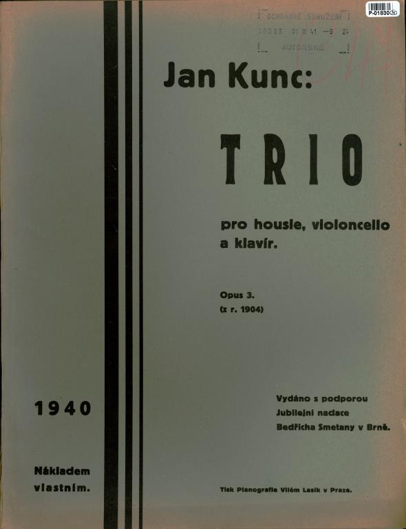 Trio pro housle, violoncello a klavír