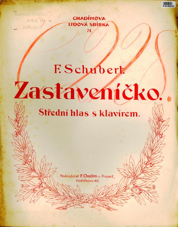 Chadímova lidová sbírka 74 - Zastaveníčko