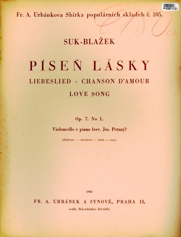 Sbírka populárních skladeb č. 105 - Píseň lásky