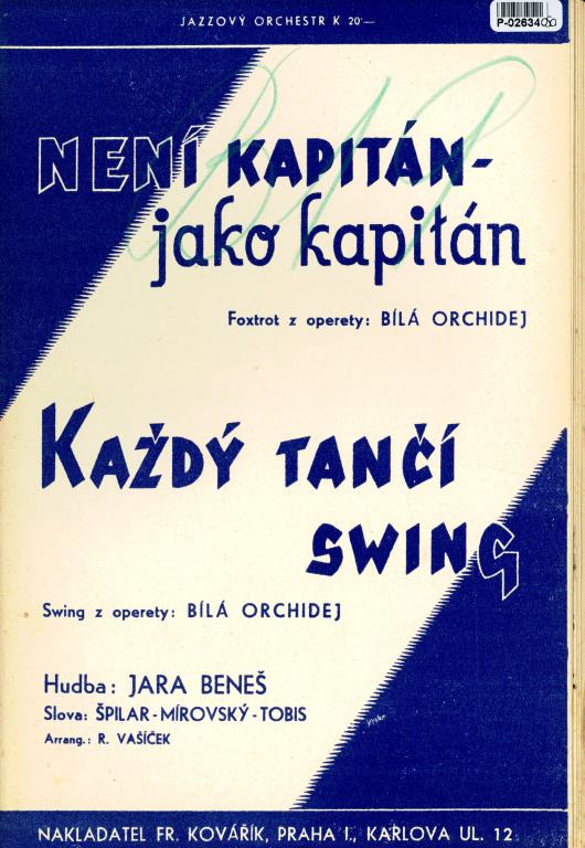 Jazzový orchestr - Není kapitán jako kapitán, Každý tančí swing