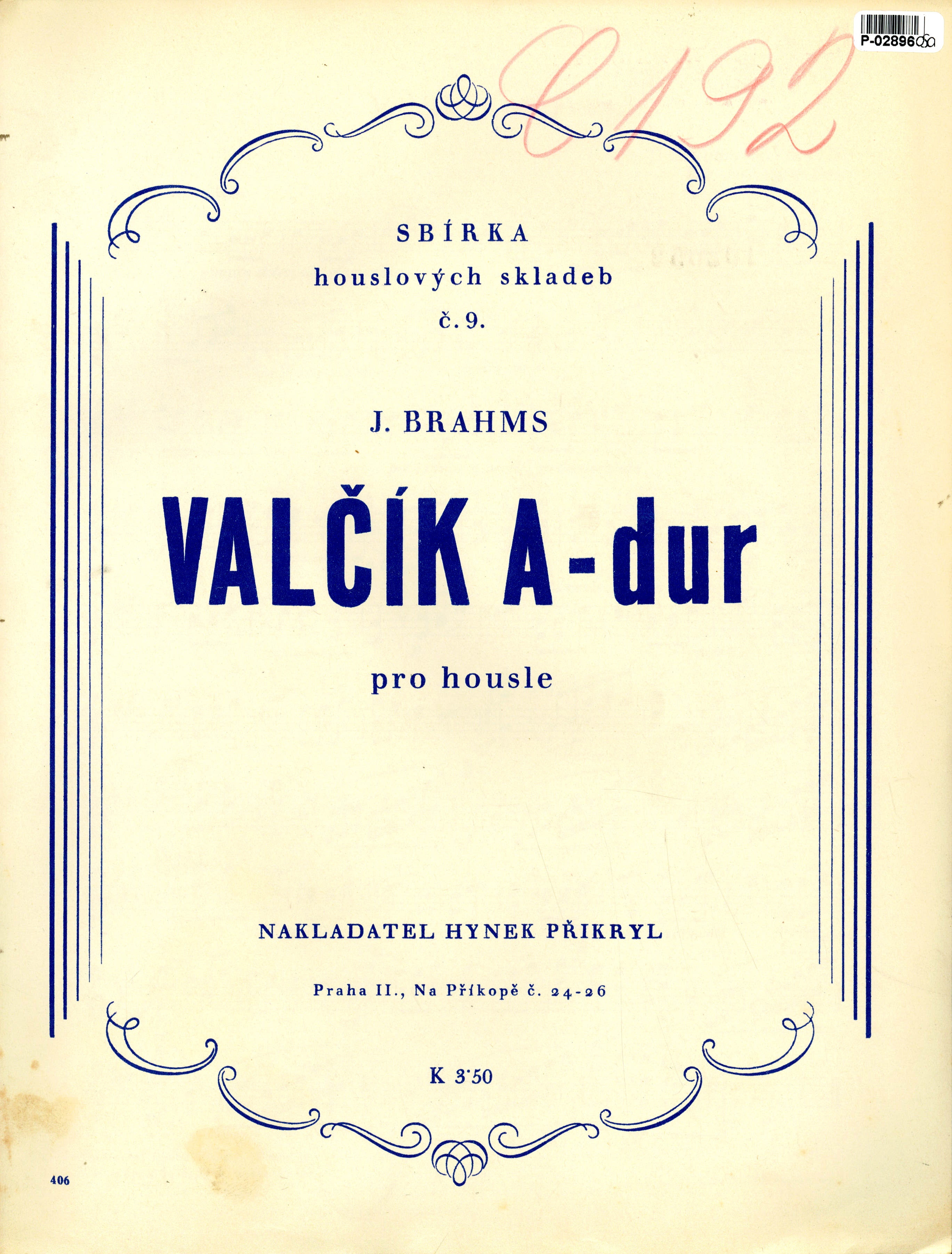 Sbírka houslových skladeb č. 9. - Valčík A- dur