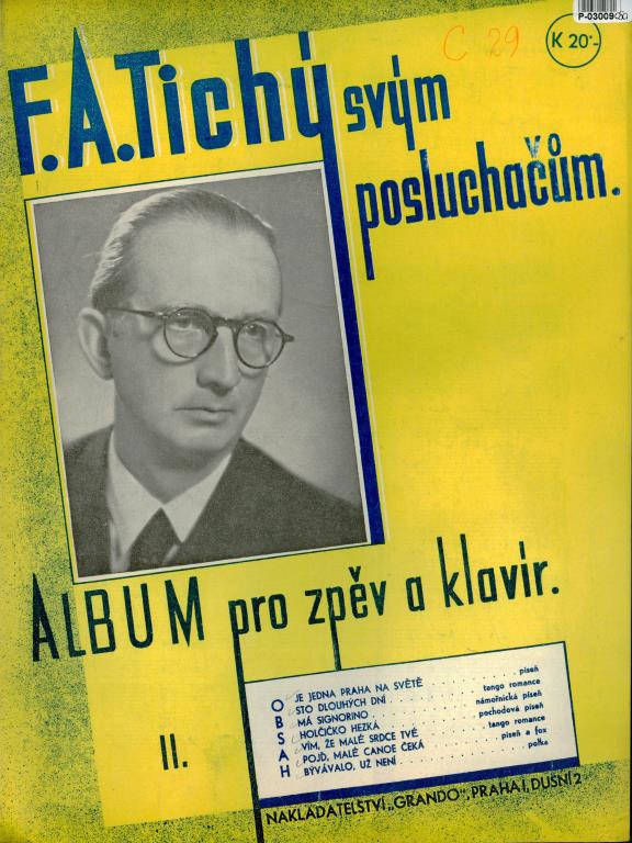 F. A. Tichý svým posluchačům - Album pro zpěv a klavír II.