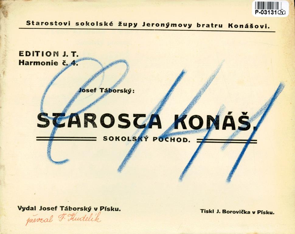 Edition J. T. Harmonie č. 4. - Starosta Konáš