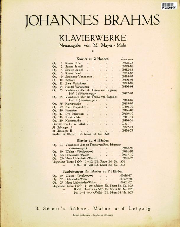 Klavierwerke