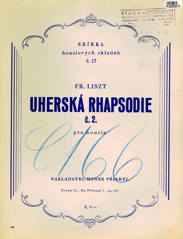 Sbírka houslových skladeb č. 17 - Uherská rhapsodie č. 2.