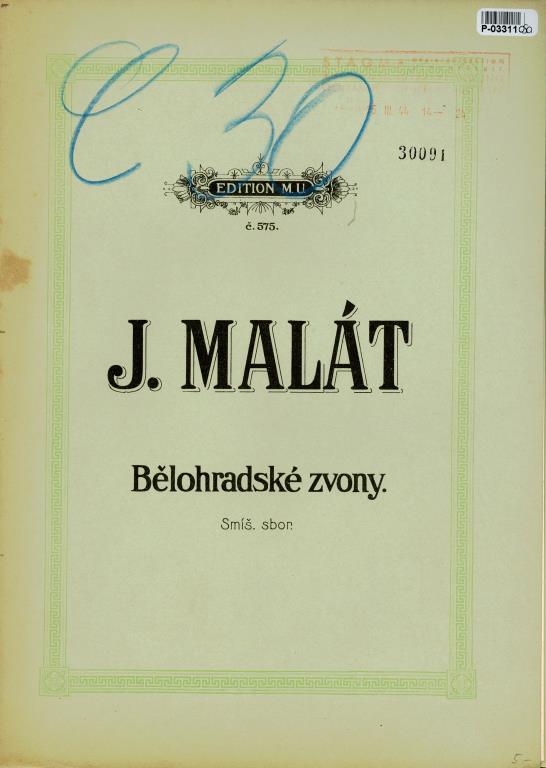 Edition M. U. č. 575 - Bělohradské zvony