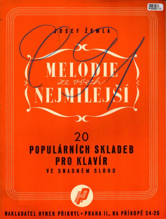 Melodie ze všech nejmilejší - 20 populárních skladeb pro klavír