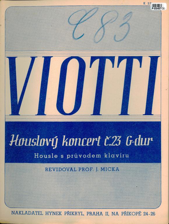 Houslový koncert č. 23 G-dur - Viotti