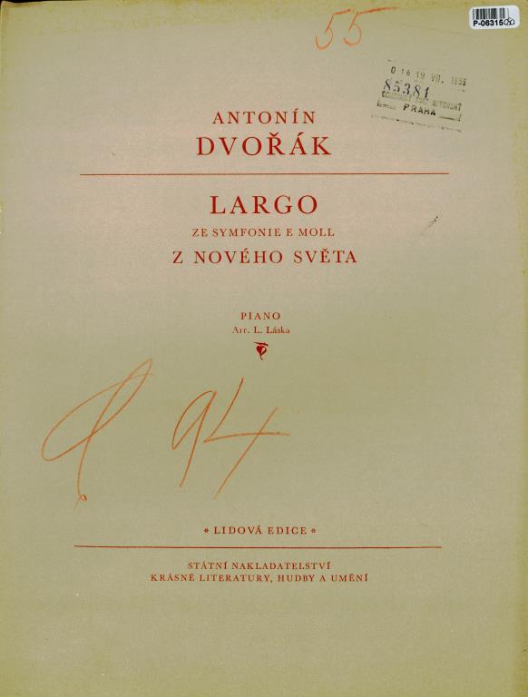 Largo z nového světa (piano)