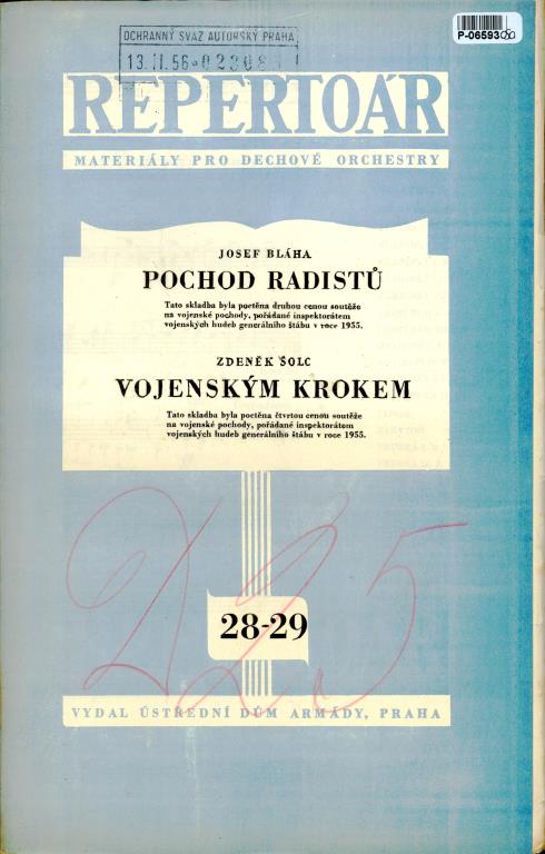 Repertoár 28 - 29 - Pochod radistů, Vojenským krokem