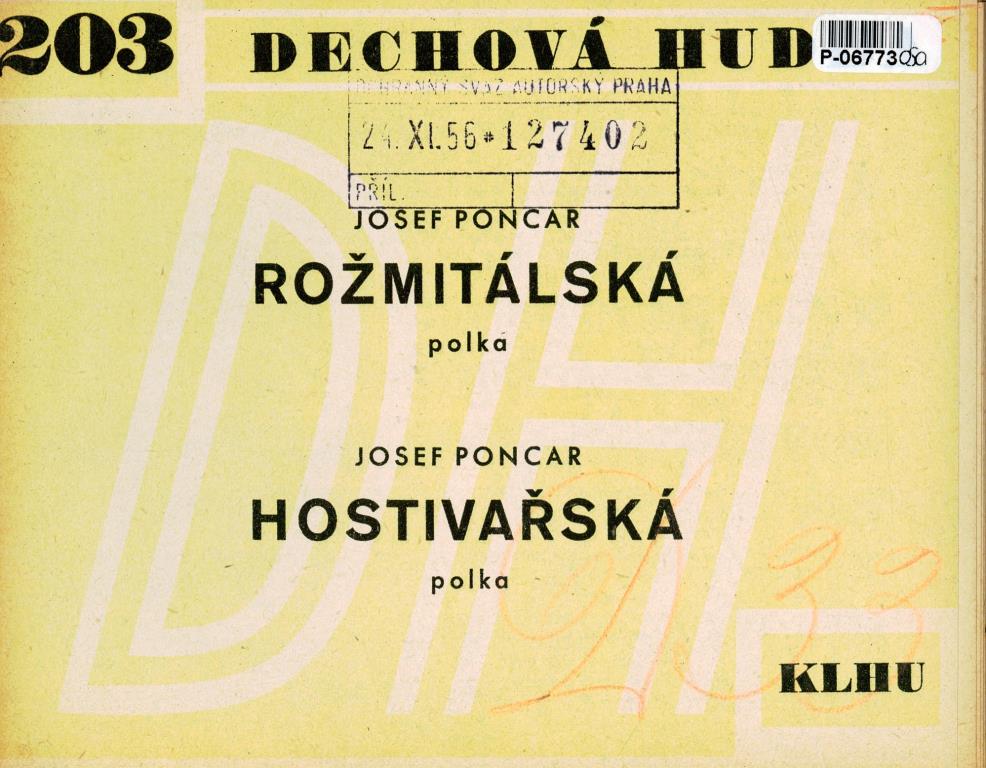 Dechová hudba 203 - Rožmitálská, Hostivařská