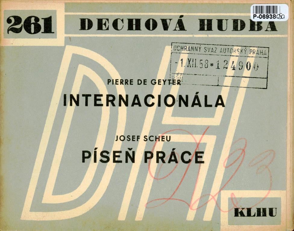Dechová hudba 261 - Internacionála, Píseň práce