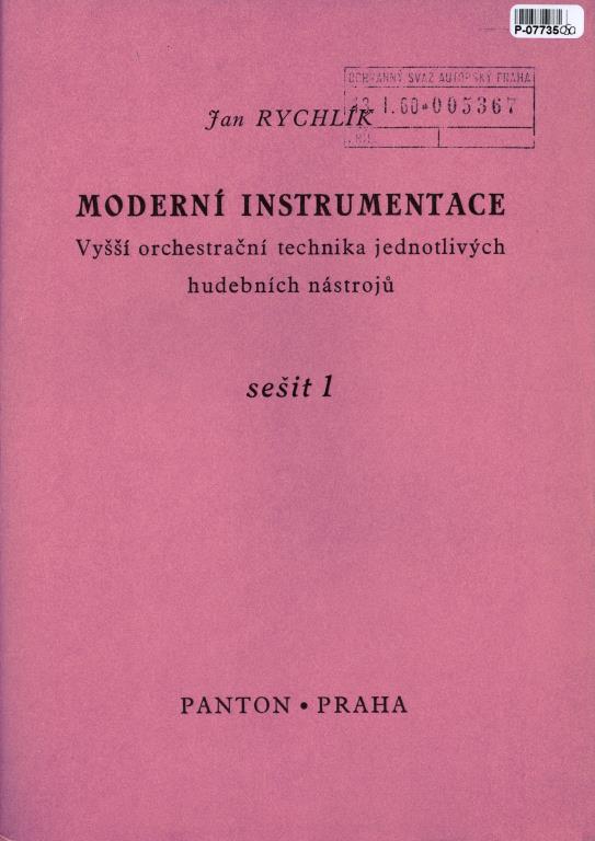 Moderní instrumentace sešit 1