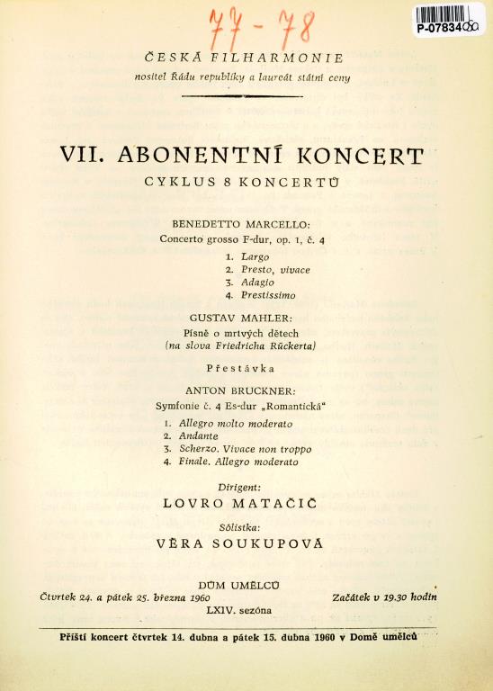 Česká filharmonie - VII. Abonentní koncert