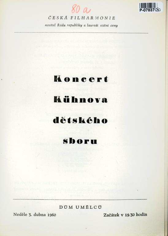 Česká filharmonie - Koncert Kühnova dětského sboru