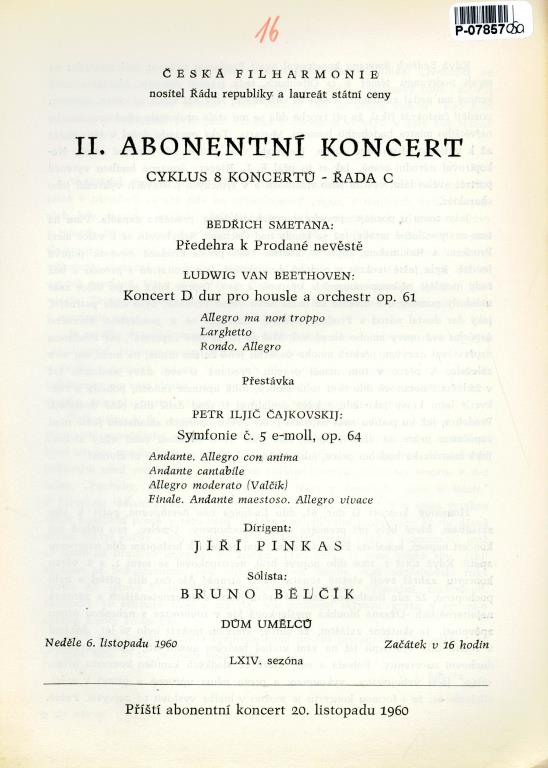 Česká filharmonie - II. Abonentní koncert