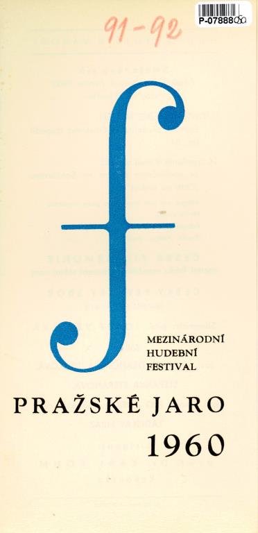 Mezinárodní hudební festival - Pražské jaro 1960