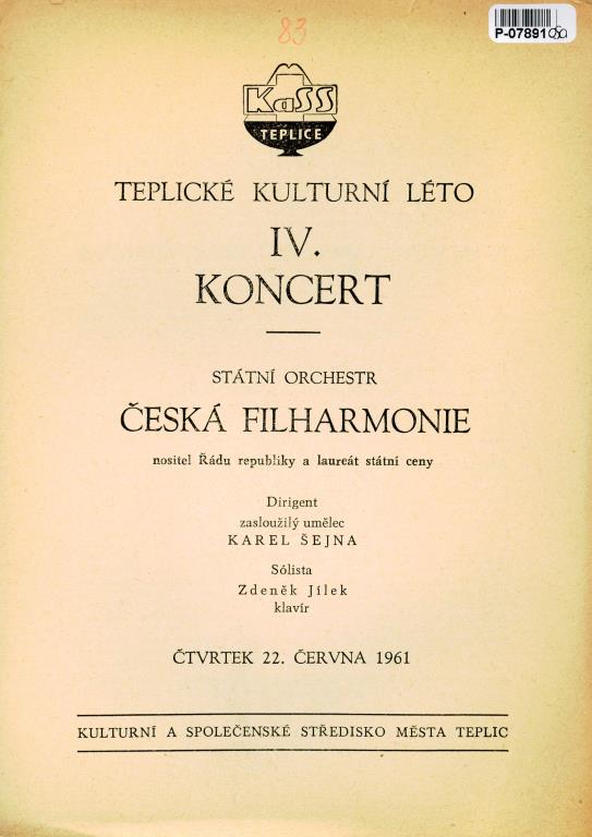 Česká filharmonie - IV. Koncert