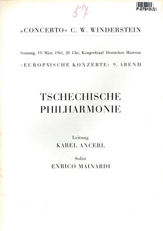 Tschechische philharmonie - Concerto