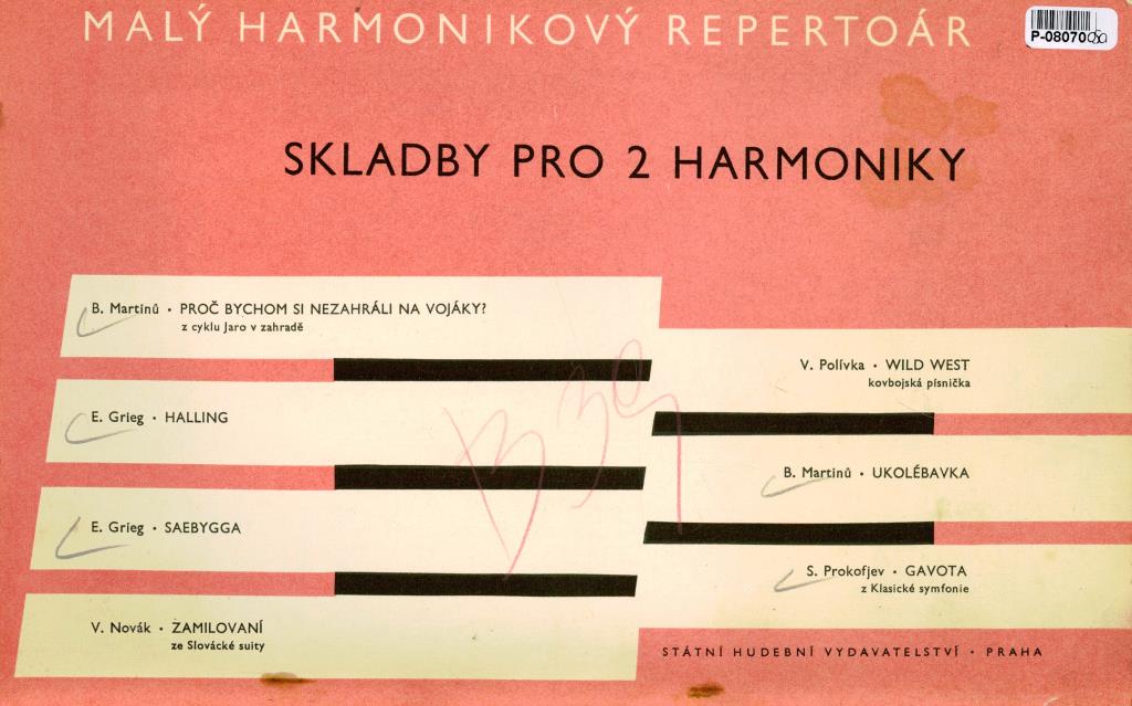 Malý harmonikový repertoár - skladby pro 2 harmoniky