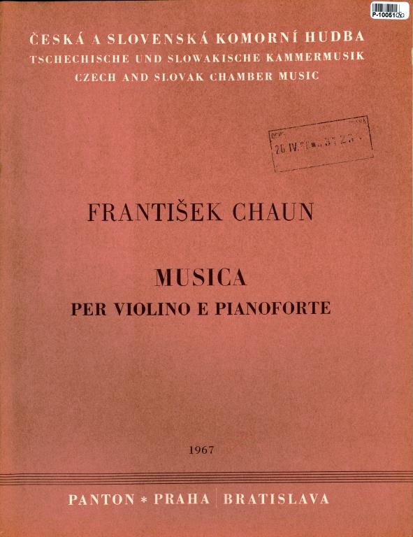 Musica er violino e pianoforte