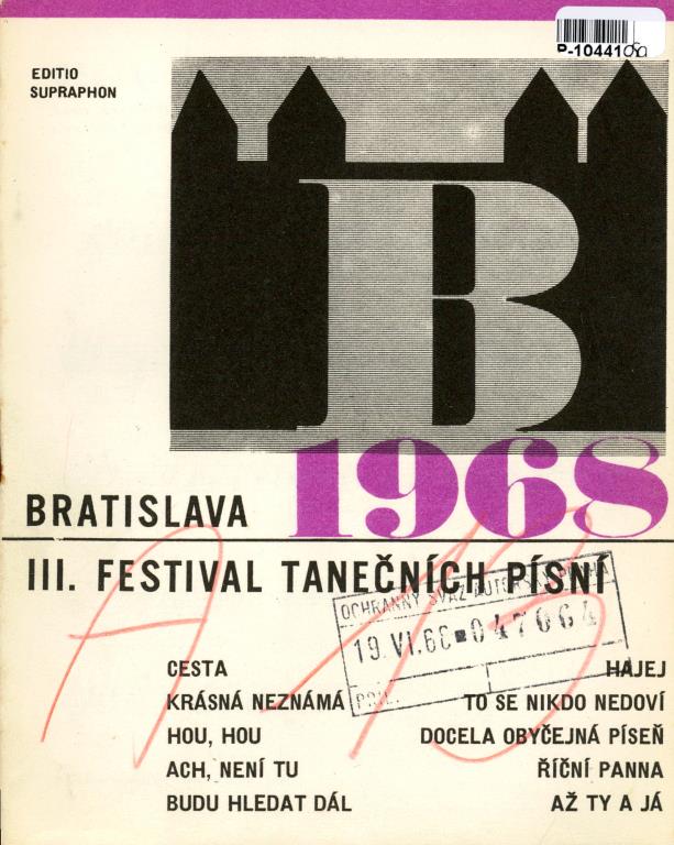 Bratislava 1968 - III. festival tanečních písní