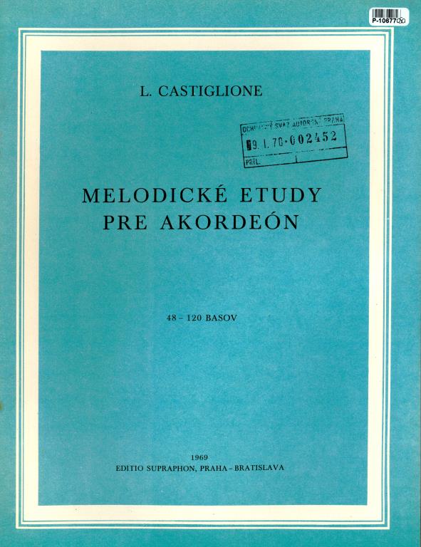 Melodické etudy pre akordeón 48-120