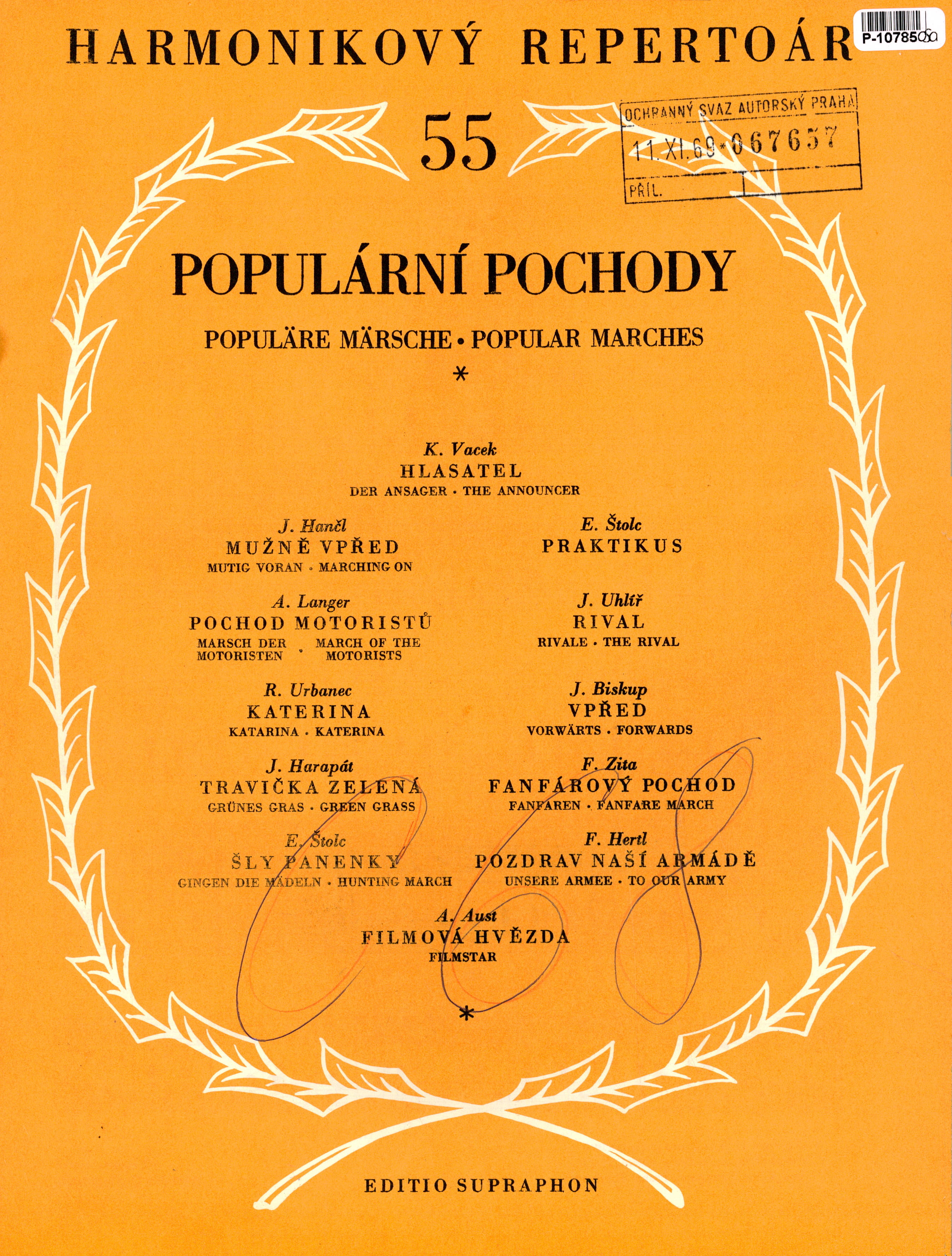 Harmonikový repertoár 55 - Populární pochody