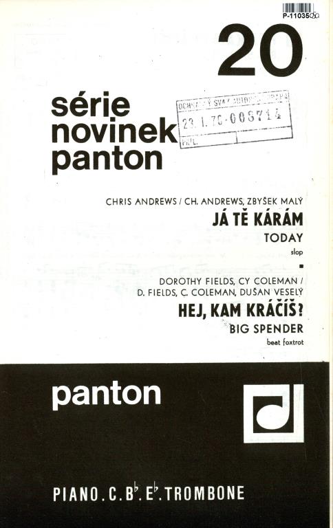 Série novinek panton 20