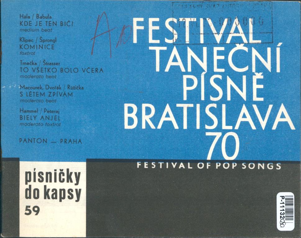 Písničky do kapsy 59, Festival taneční písně Bratislava 70