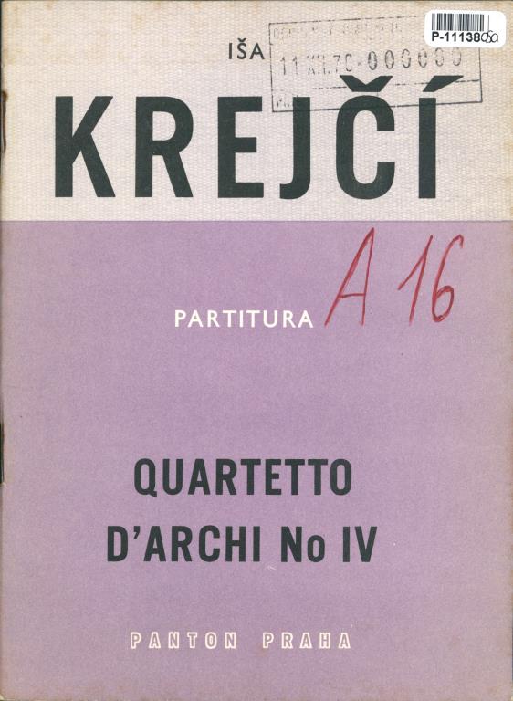 Quartetto d'archi no IV