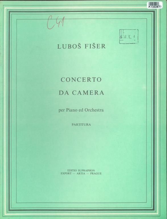 Concerto da camera per Piano ed Orchestra
