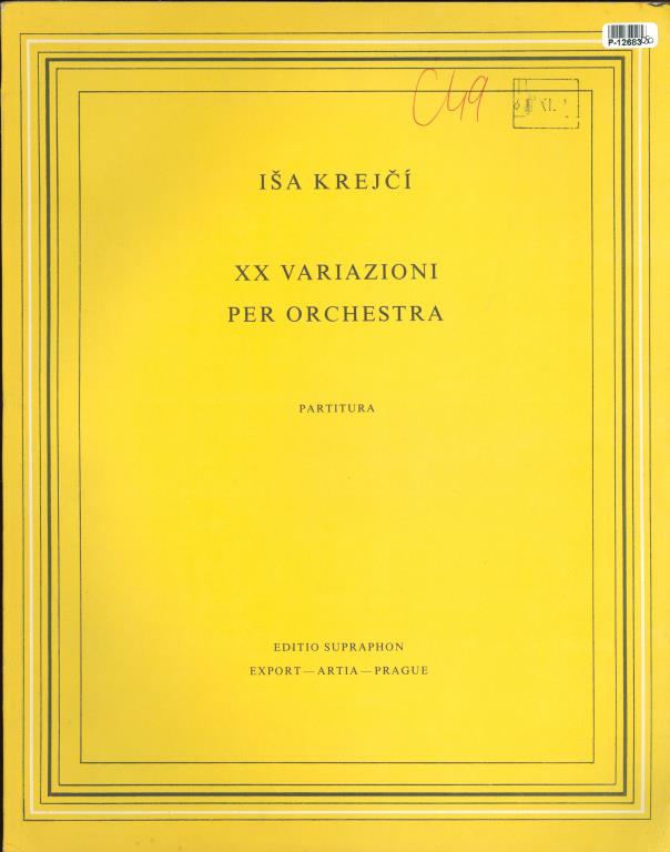 XX Variazioni per orchestra