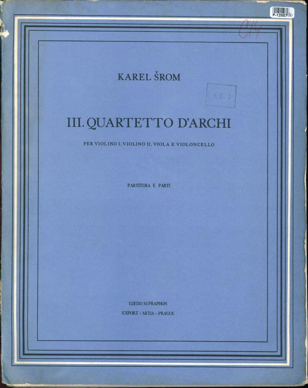 III. Quartetto d´archi