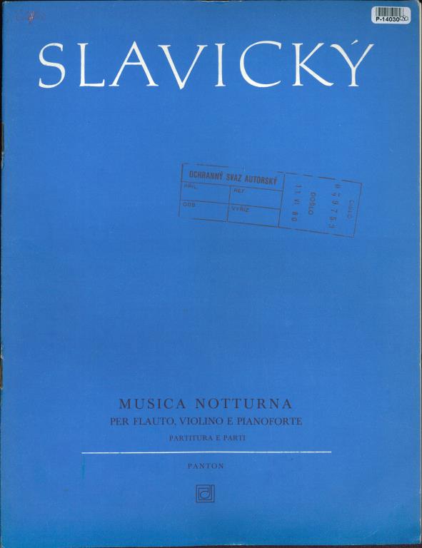 Musica notturna per flauto, violino e pianoforte