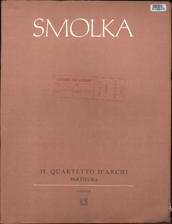 II. Quartetto d´archi - partitura