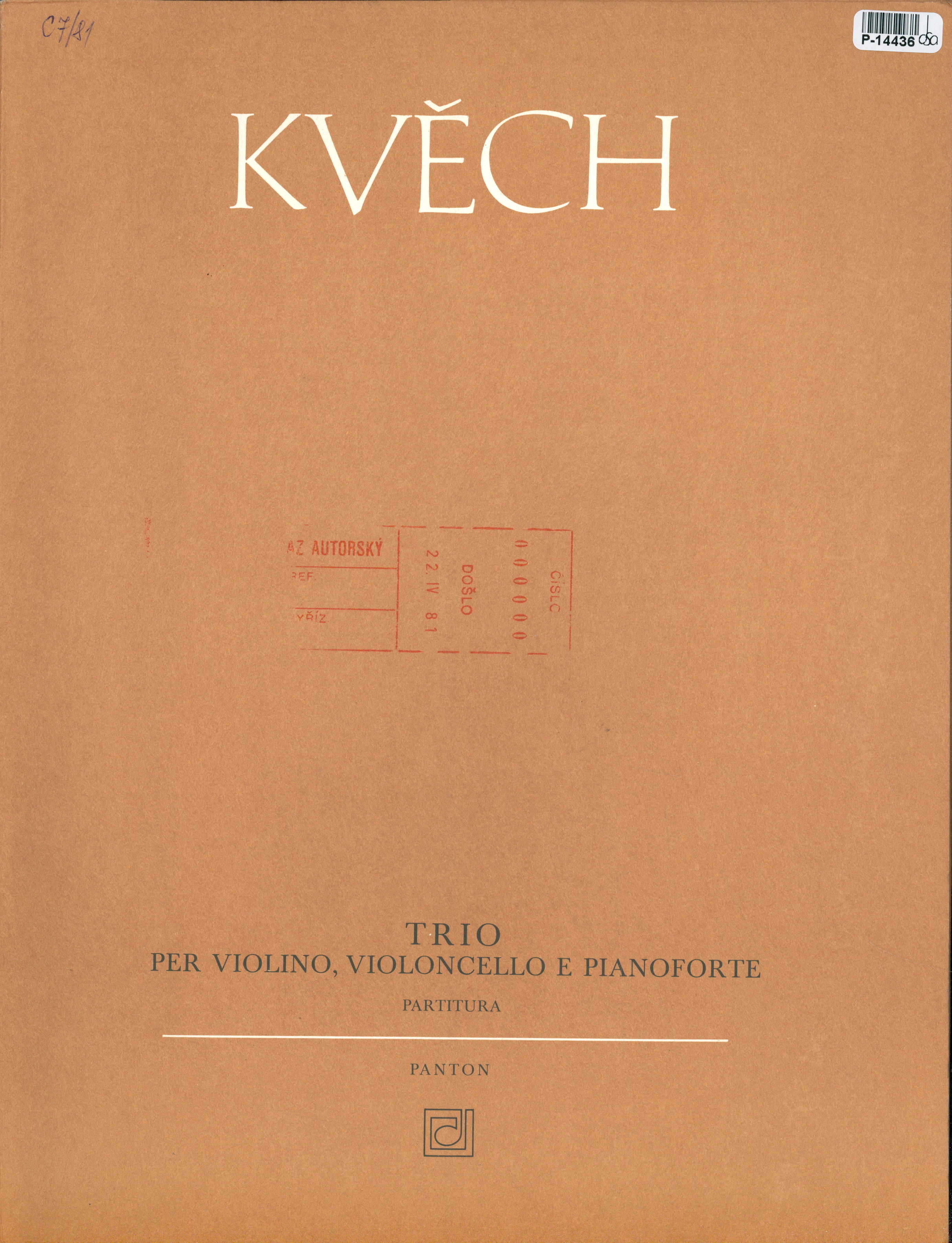 Trio - per violino, violoncello e pianoforte