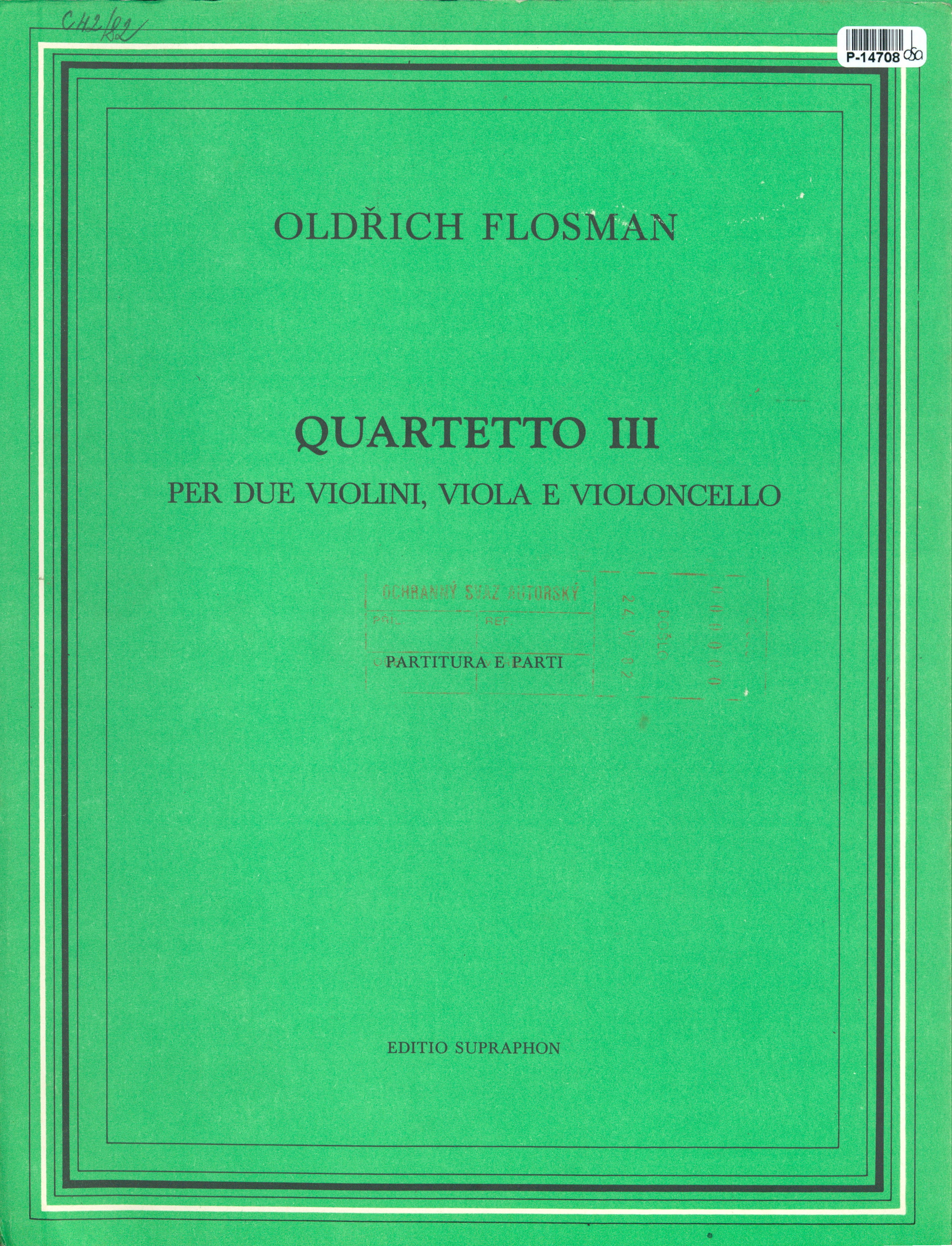 Quartetto III per due violini, viola e violoncello