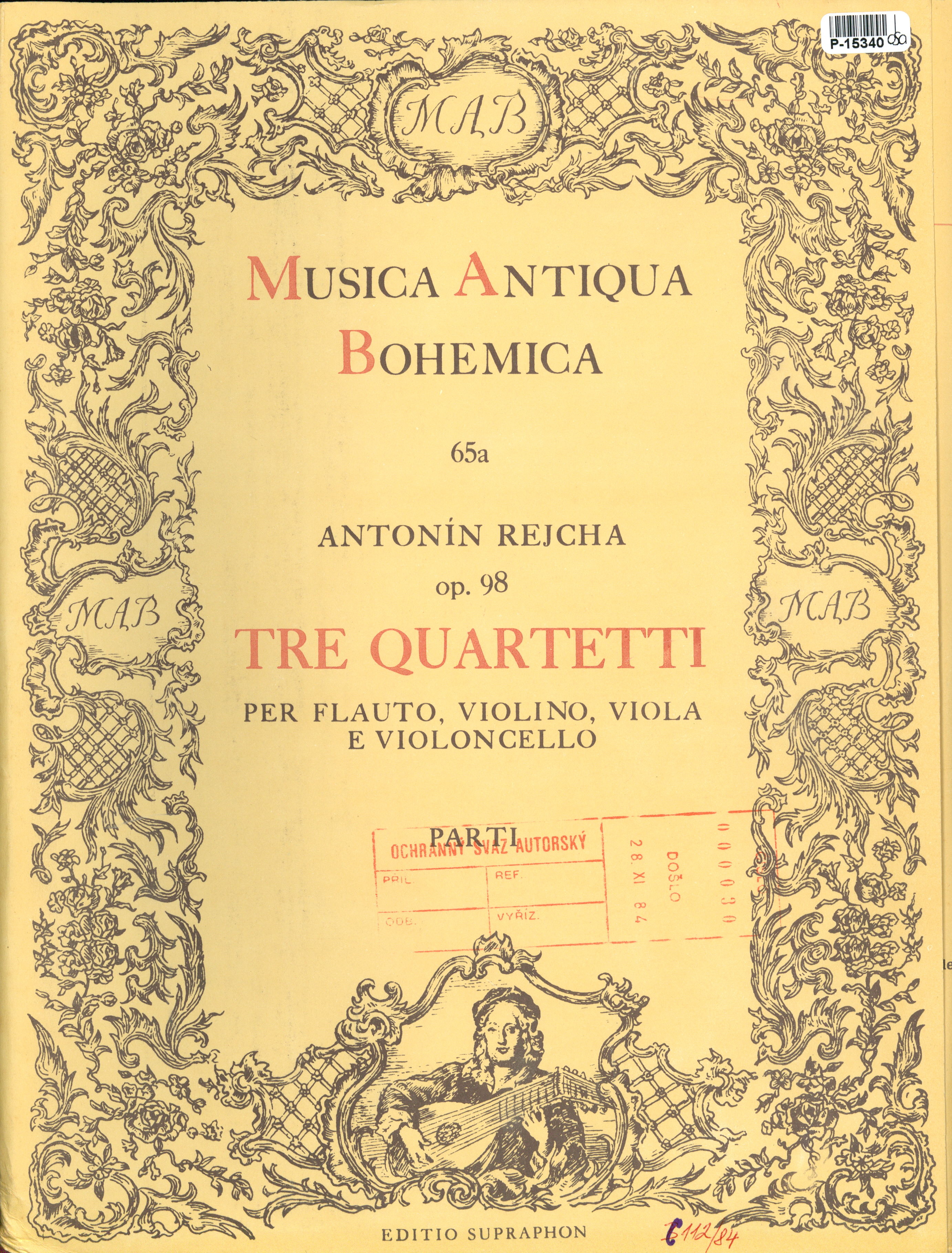 Musica Antiqua Bohemica 65 - Tre quartetti