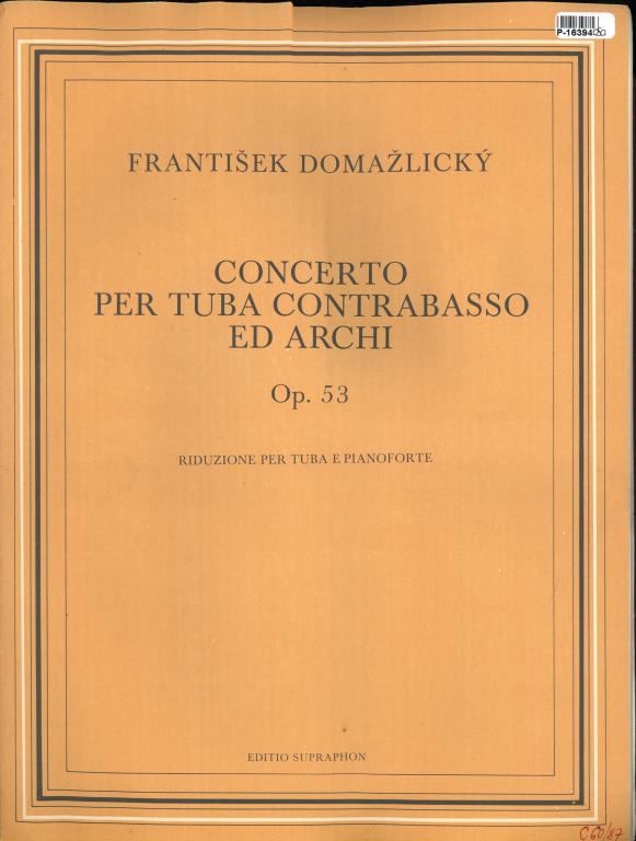 Concerto per tuba contrabasso ed archi