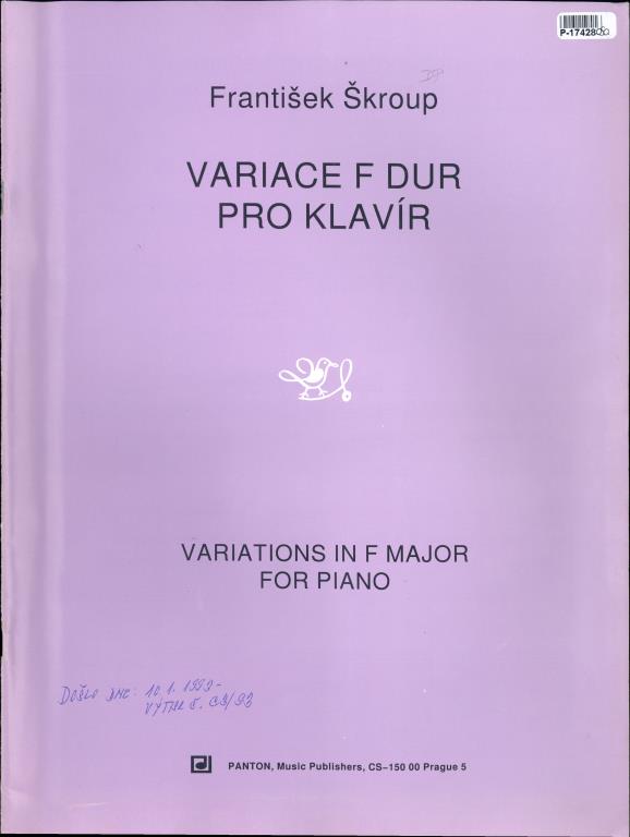 Variace F dur pro klavír