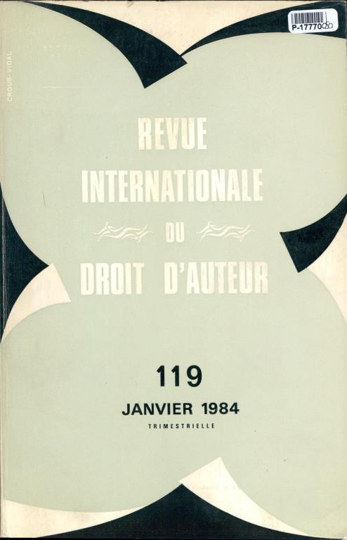 Revue internationale du droit d'auteur