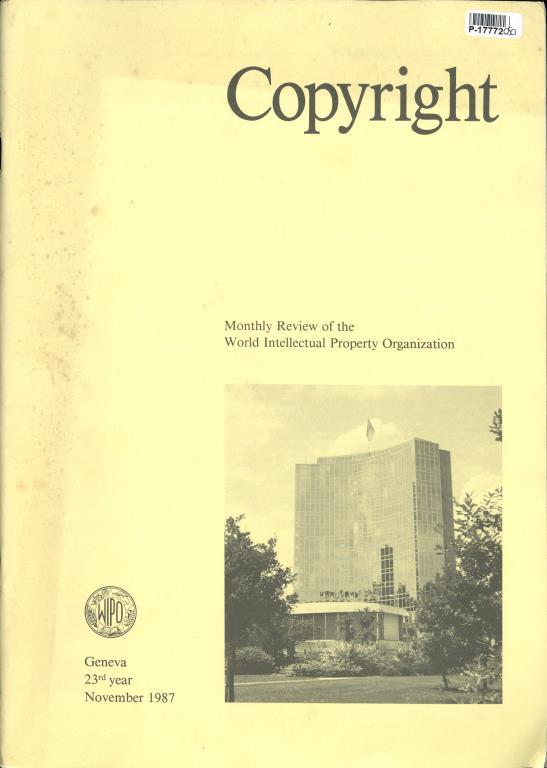 Copyright - Monthly review of the World intellectual property organization