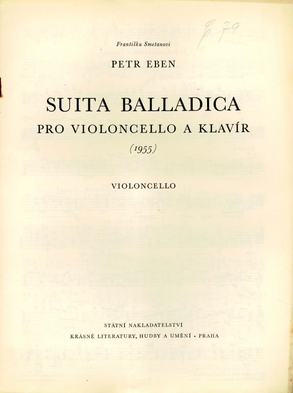 Suita balladica pro violoncello a klavír