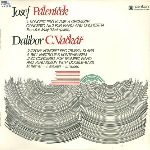 Josef Páleníček - II. koncert pro klavír a orchestr, Dalibor C. Vačkář - Jazzový koncert pro trubku, klavír a bicí nástroje s kontrabasem