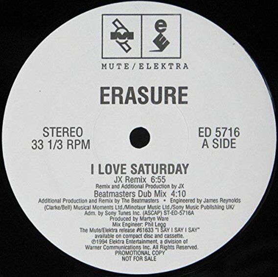 ERASURE - I LOVE SATURDAY - REMIXES