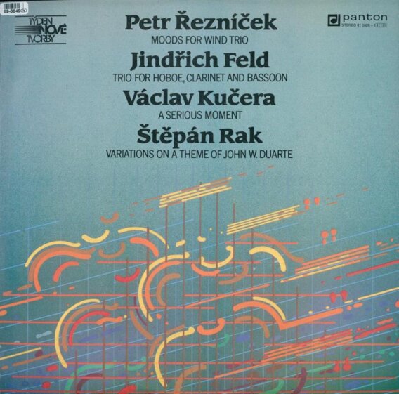 Moods for wind trio, Trio for hoboe, clarinet and bassoon, A serious moment, Variations on a theme of John W. Duarte