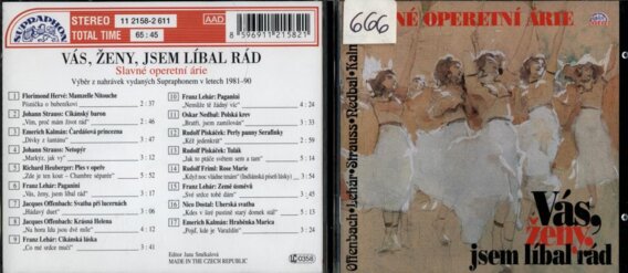Vás, ženy, jsem líbal rád - Slavné operetní árie